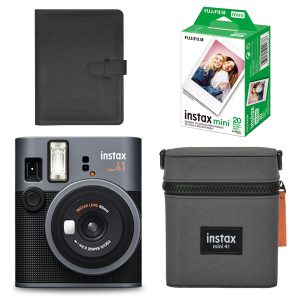 İnstax Mini 41 Fotoğraf Makinası+20'li film+Çanta+Albüm+Askı+pil